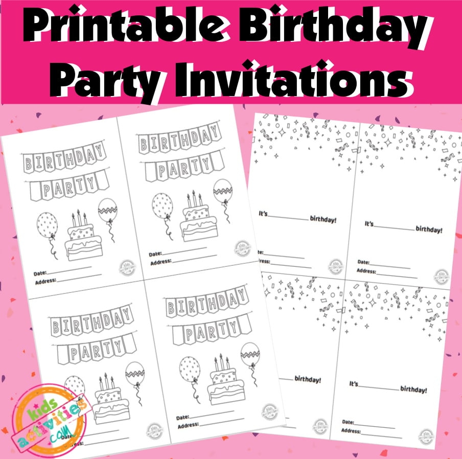 Free Printable Birthday Invitations