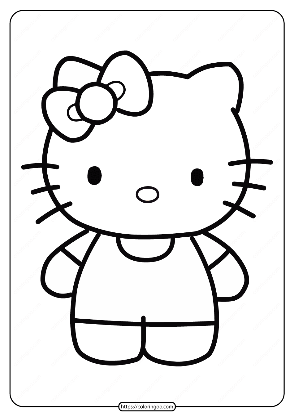 Hello Kitty Coloring Pages Printable Free