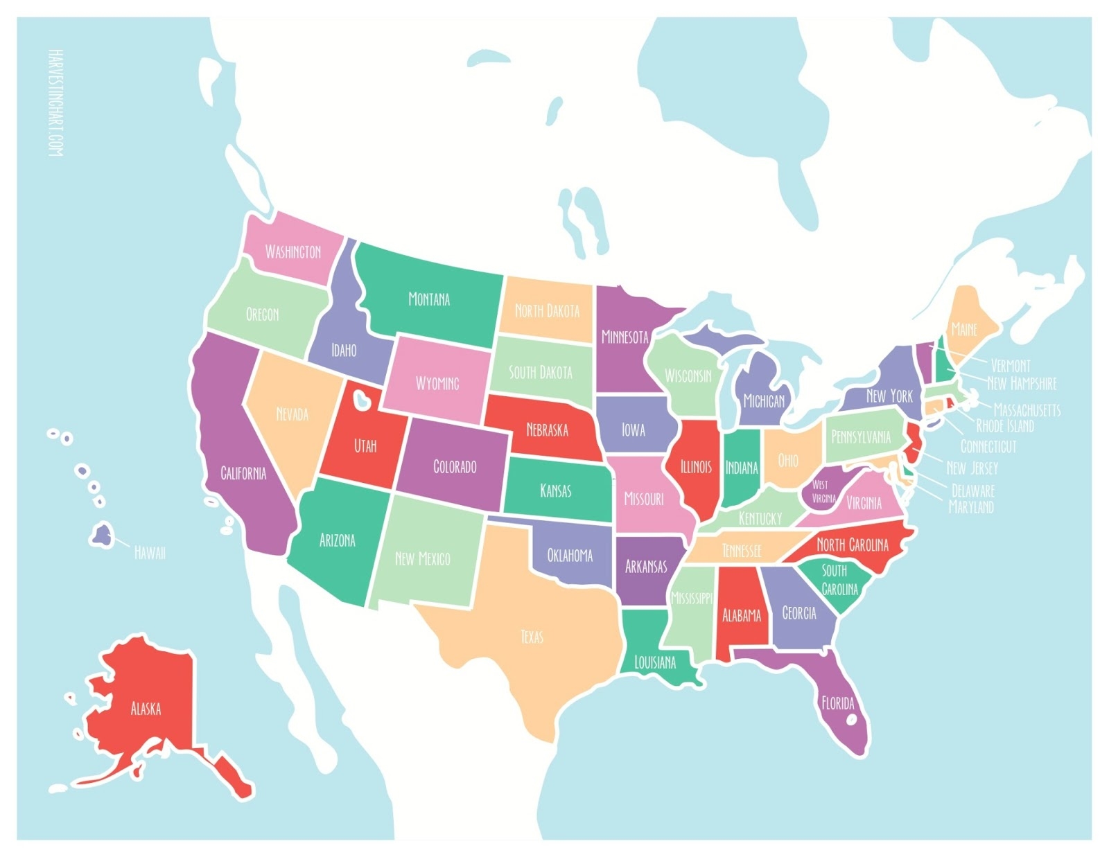 Printable Us Map Free