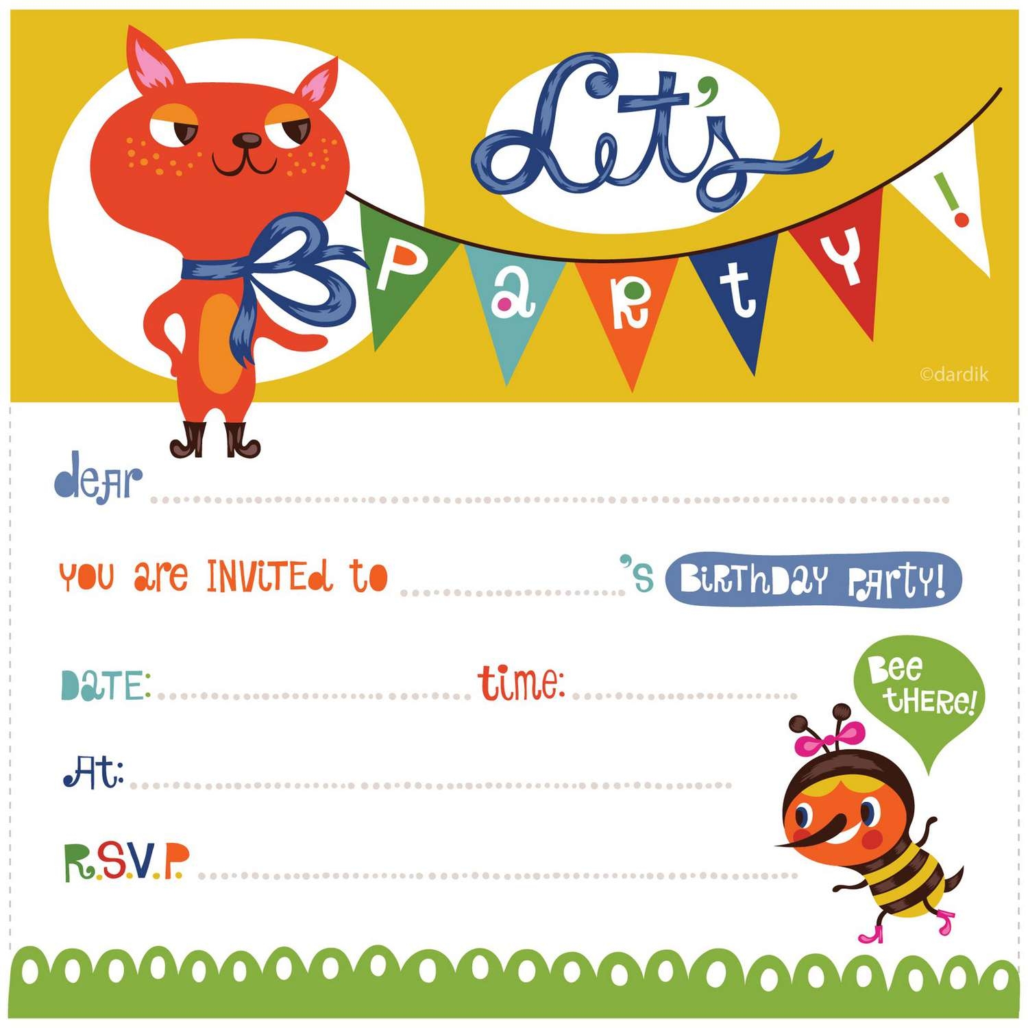 Print Birthday New Arrivals Invitations