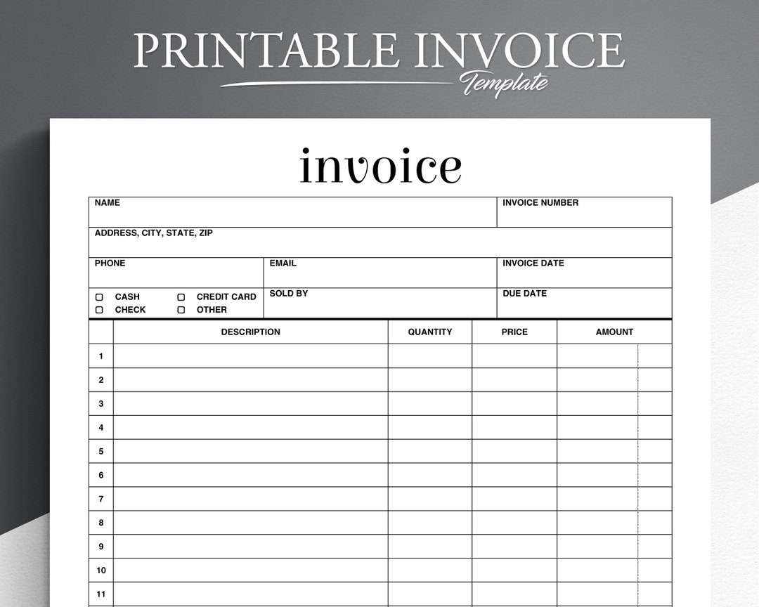 Free Printable Invoices