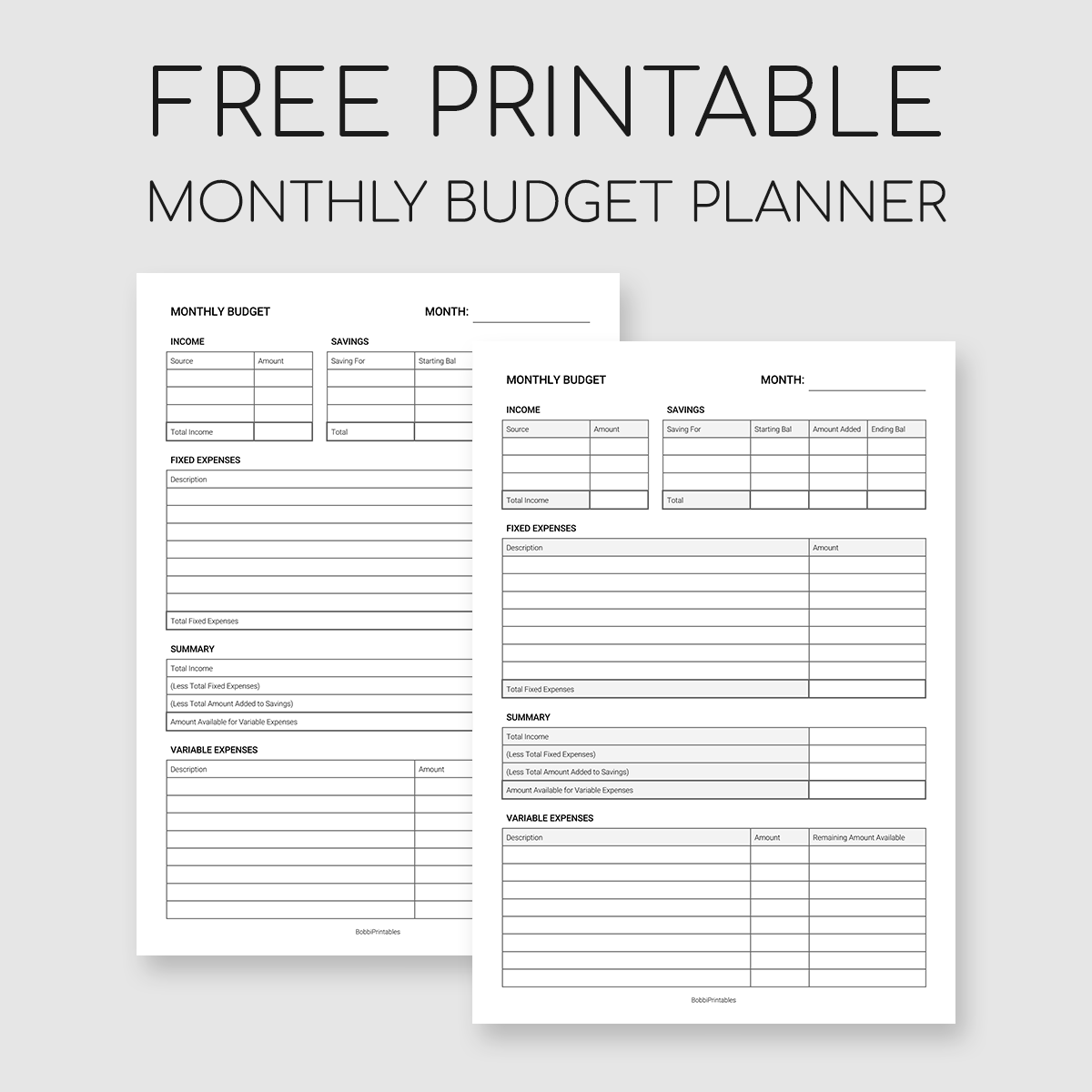 Free Printable Budget Sheets Pdf