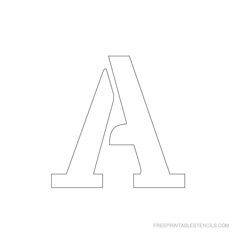 1 Free Printable 2 Inch Letter Stencils A Z