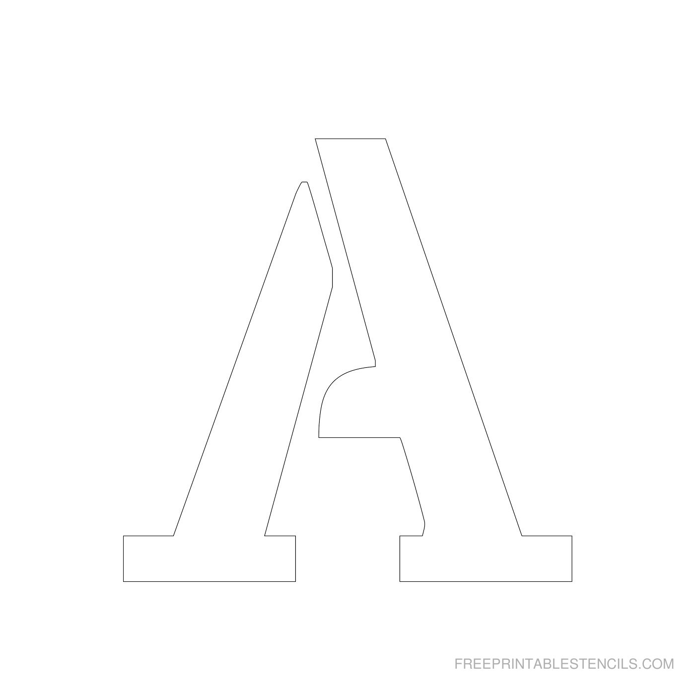 1 Free Printable 4 Inch Letter Stencils A Z