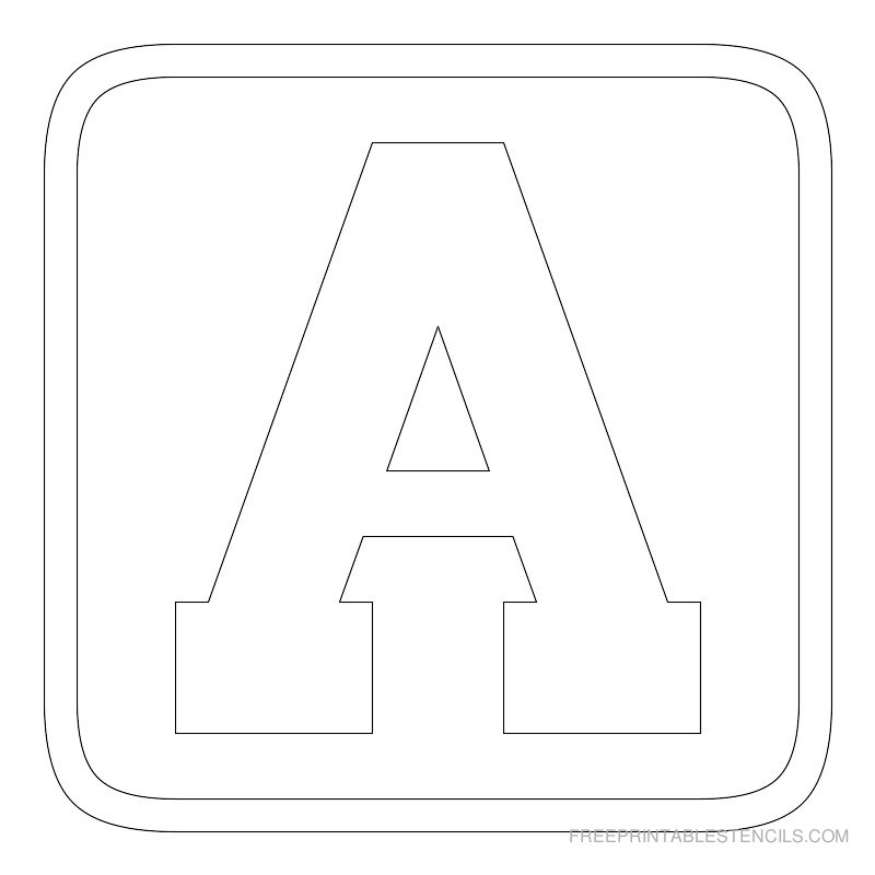 1 Free Printable Block Letters Stencils A Z