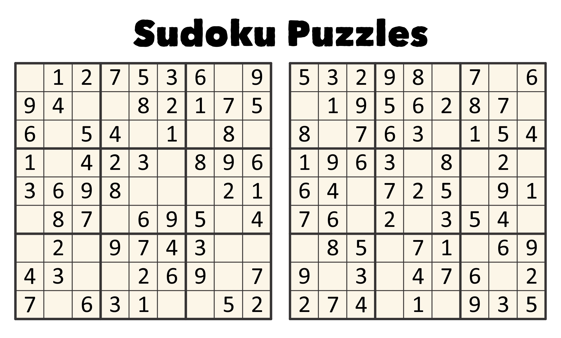 Sudoku Puzzles Printable Free