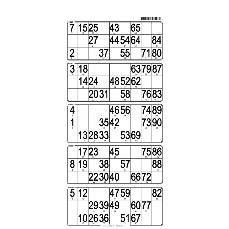 100 Hard Bingo Game Cards I Custom Bingo Cards I 1 90 Bingo