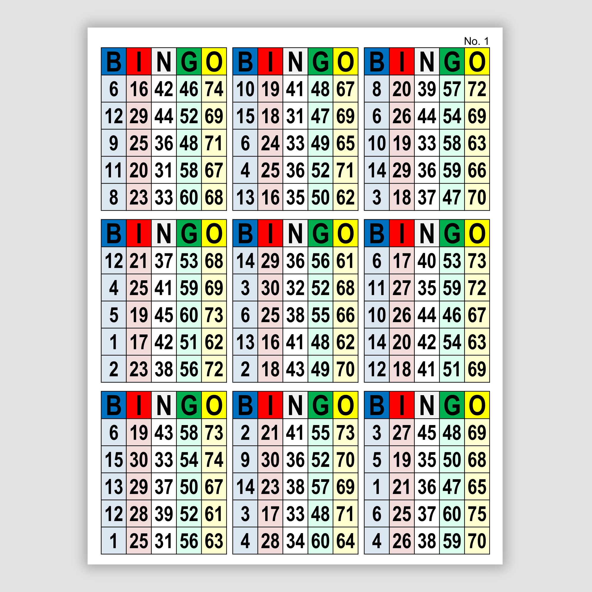 Free Printable Bingo Template