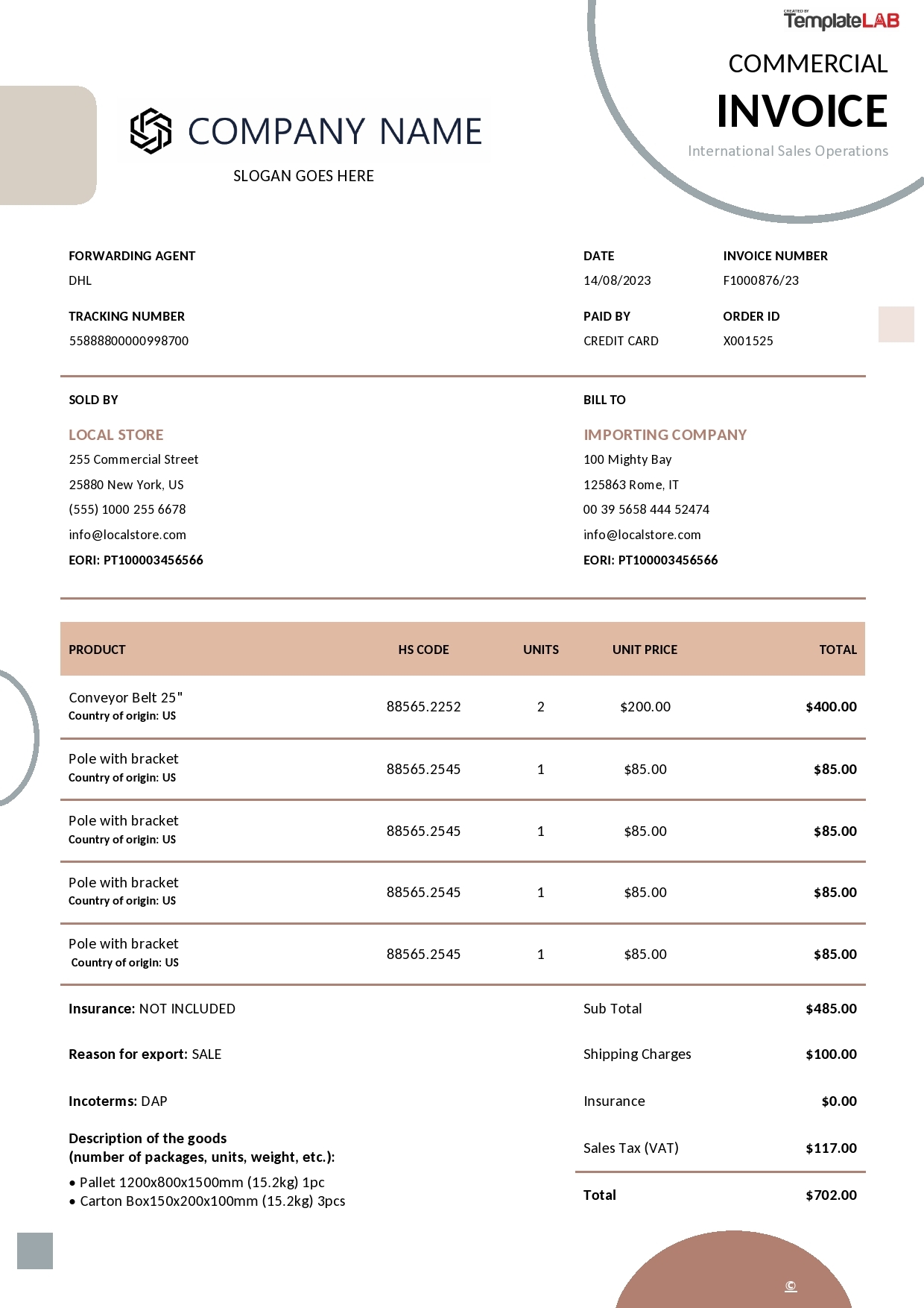 Invoice Templates Printable Free