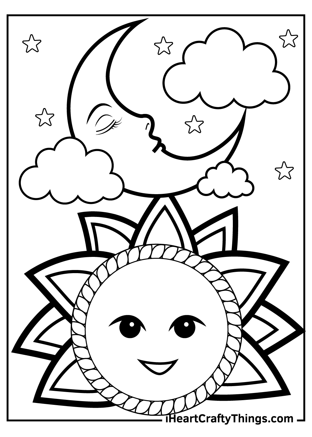 15 Sun And Moon Coloring Pages 100 Free Printables 