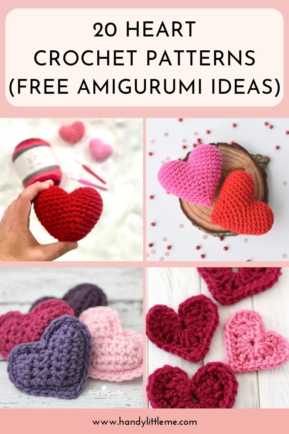 20 Heart Crochet Patterns Free Amigurumi Ideas Handy Little Me