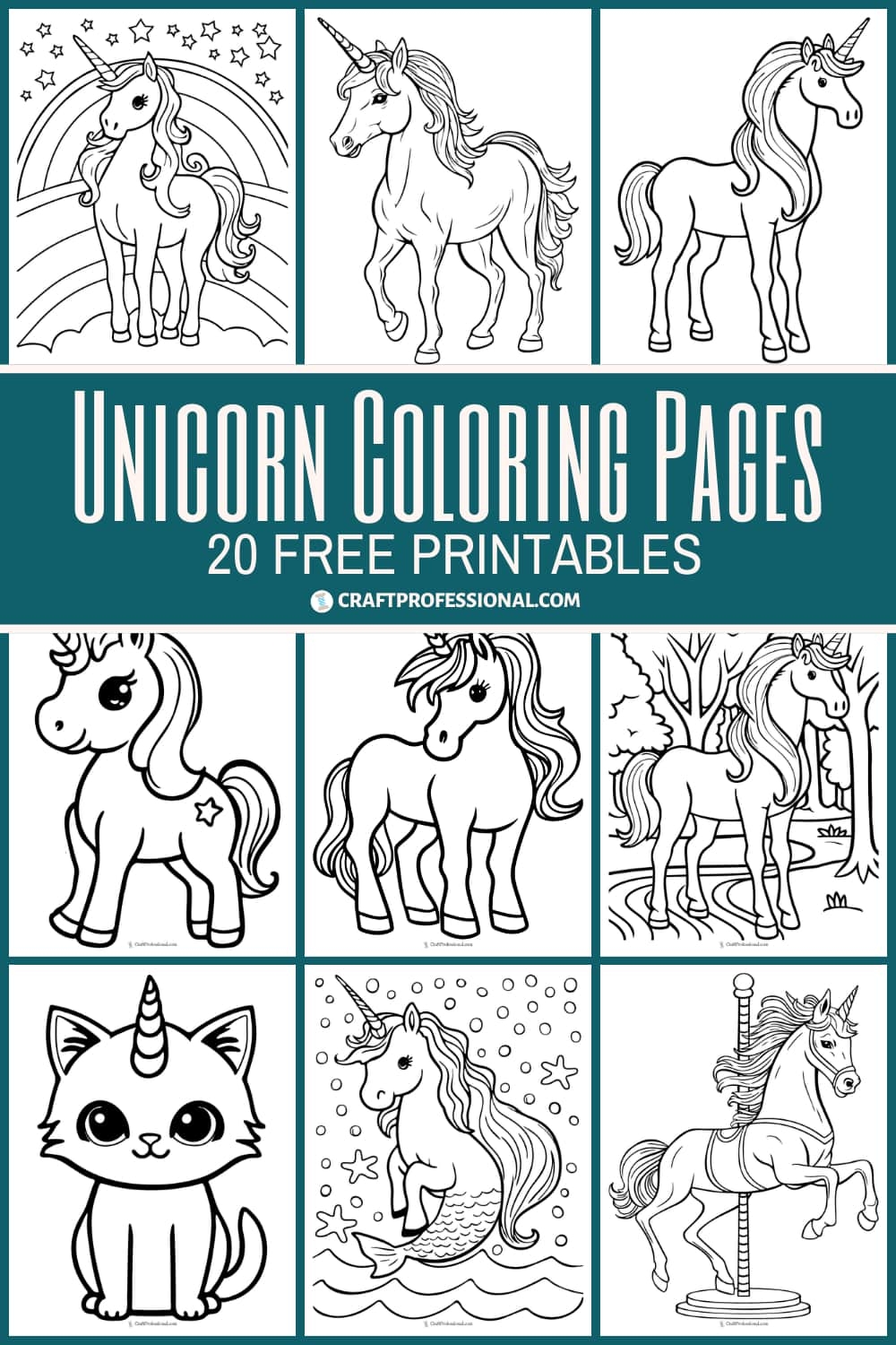 20 Unicorn Coloring Pages Magical Free Printables For Kids Adults