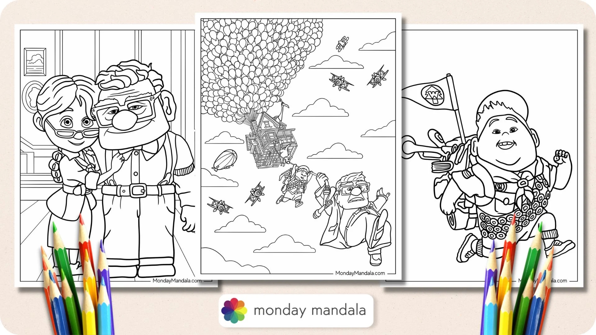 20 Up Coloring Pages Free PDF Printables 