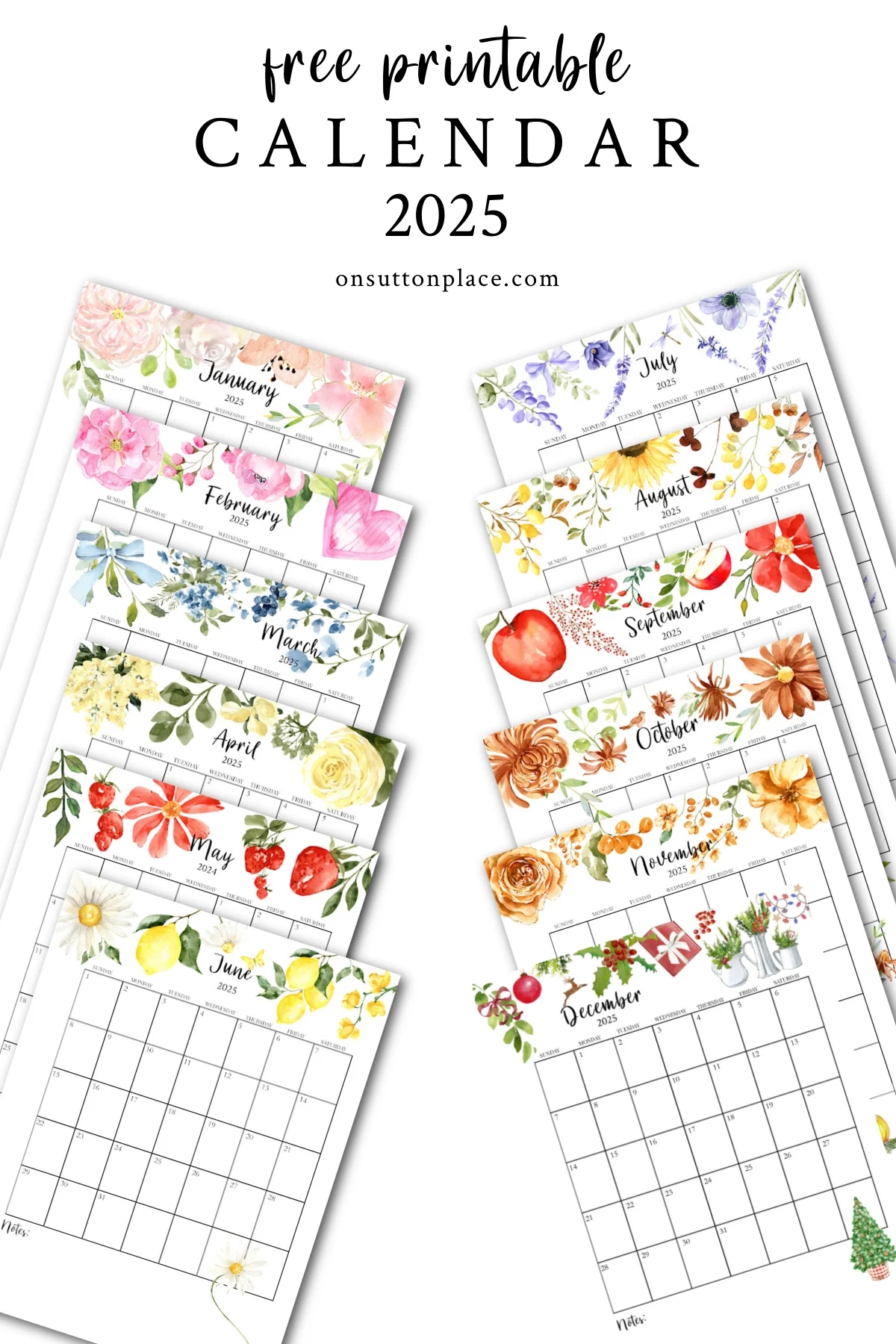 2025 Free Printable Calendar