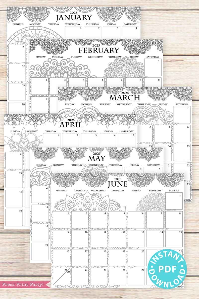 Free Printable Calendar 2025 Monthly
