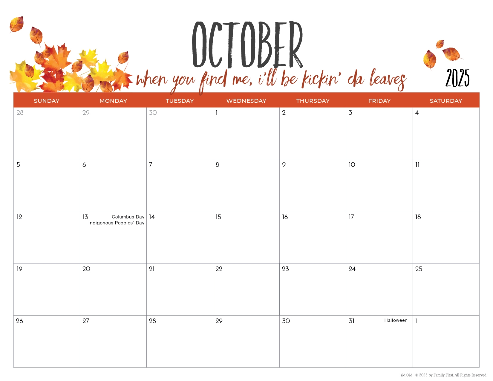 Free Printable 2025 Monthly Calendar With Holidays