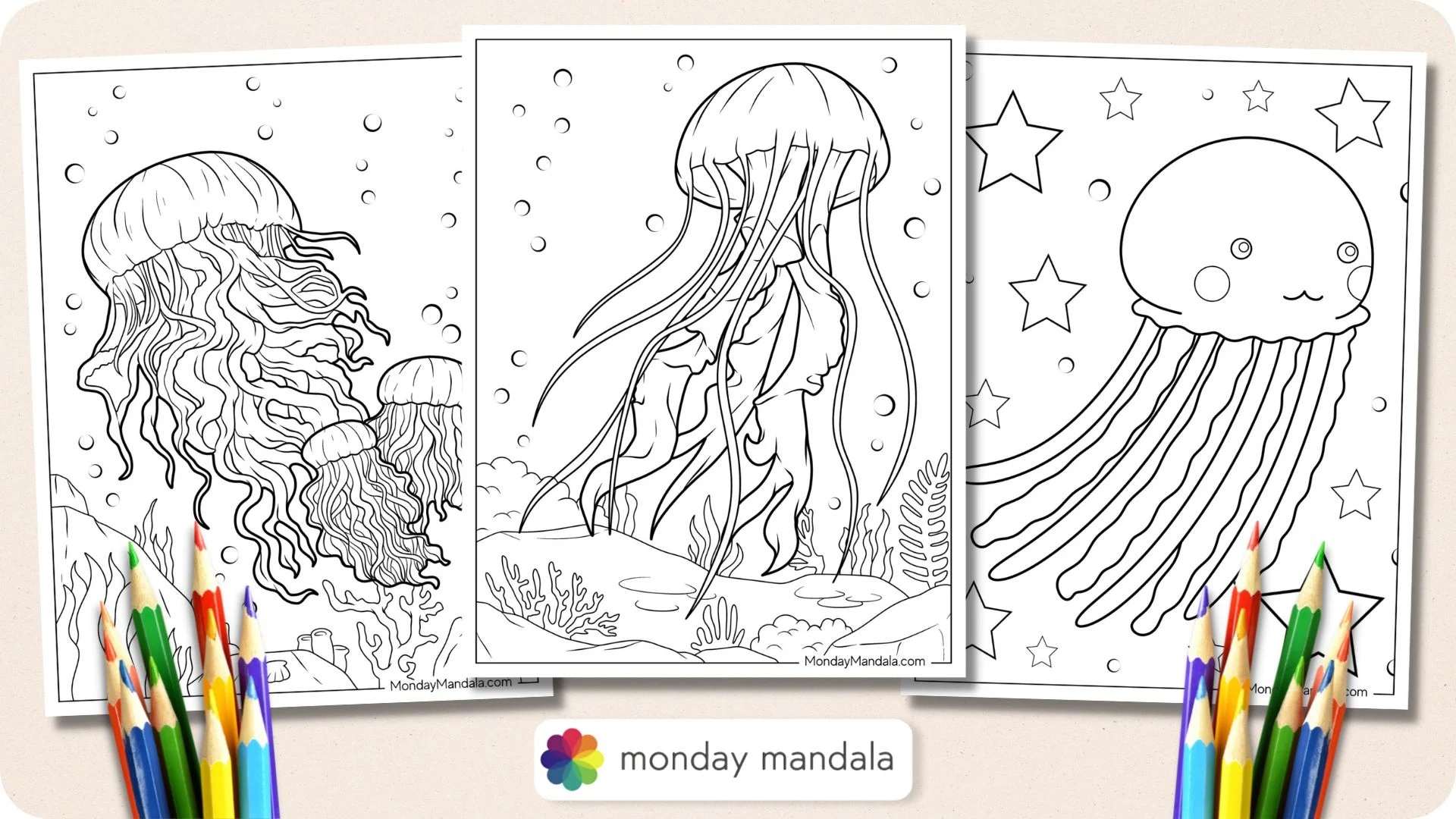 22 Jellyfish Coloring Pages Free PDF Printables 