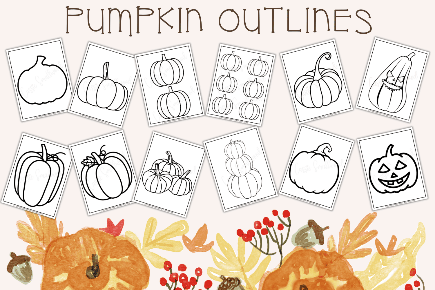 23 AWESOME Pumpkin Outlines Cassie Smallwood