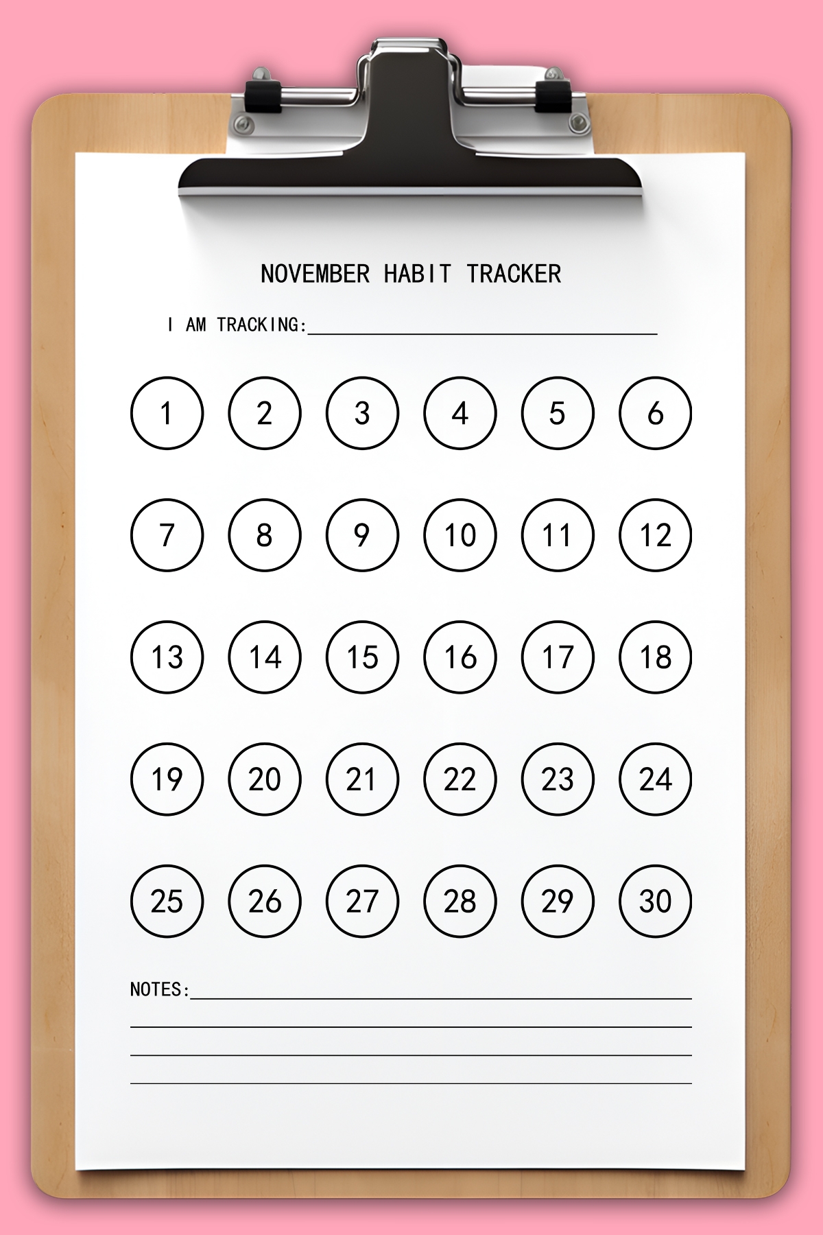30 day habit tracker printable example one habit Mom Envy