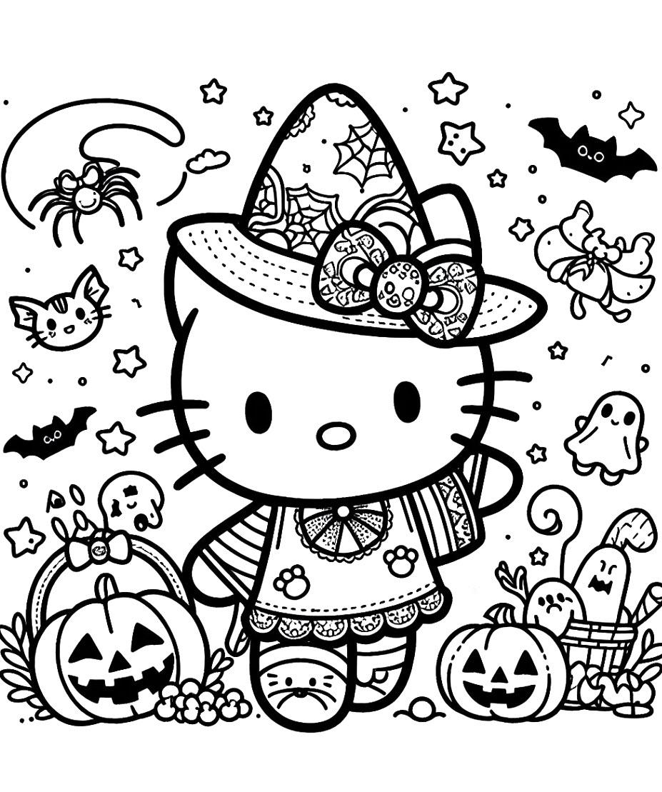 Free Printable Hello Kitty Coloring Pages