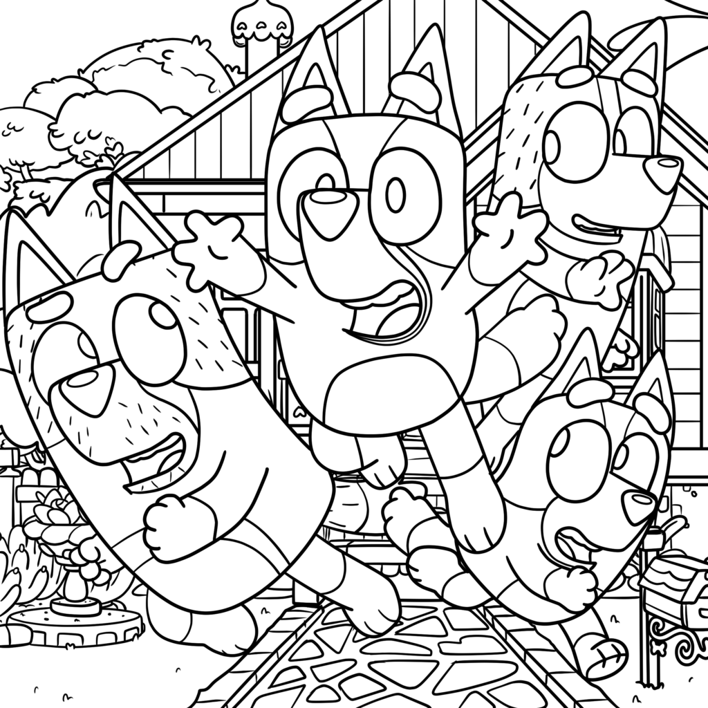 Free Printable Bluey Coloring Pages