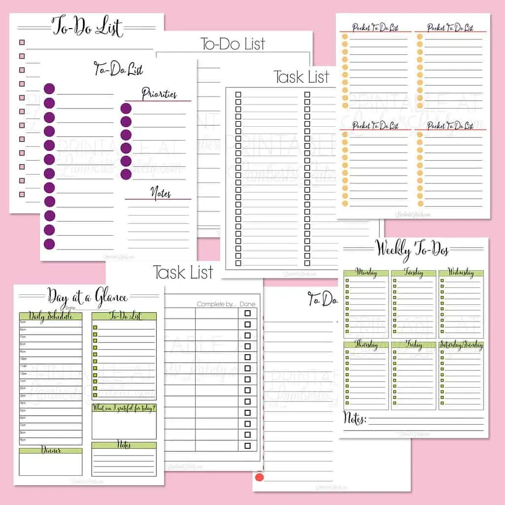 Free Printable To Do List