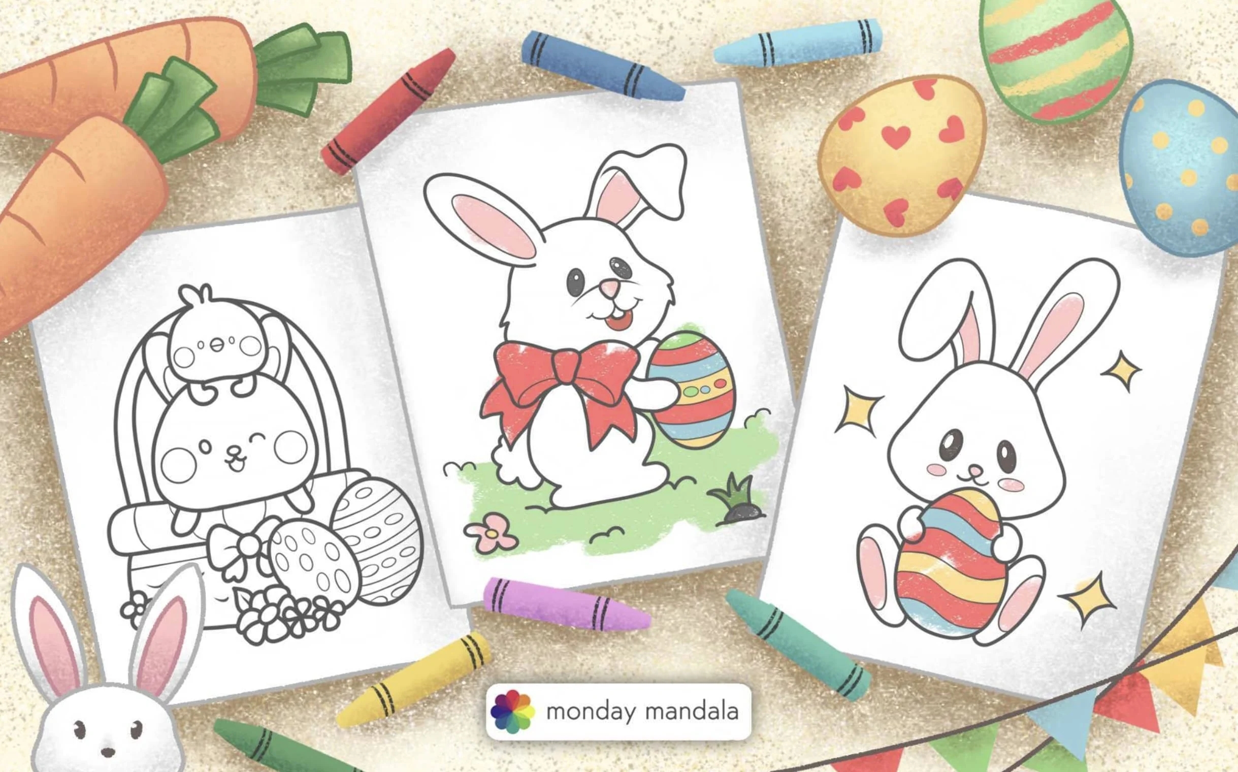 34 Easter Bunny Coloring Pages Free PDF Printables 