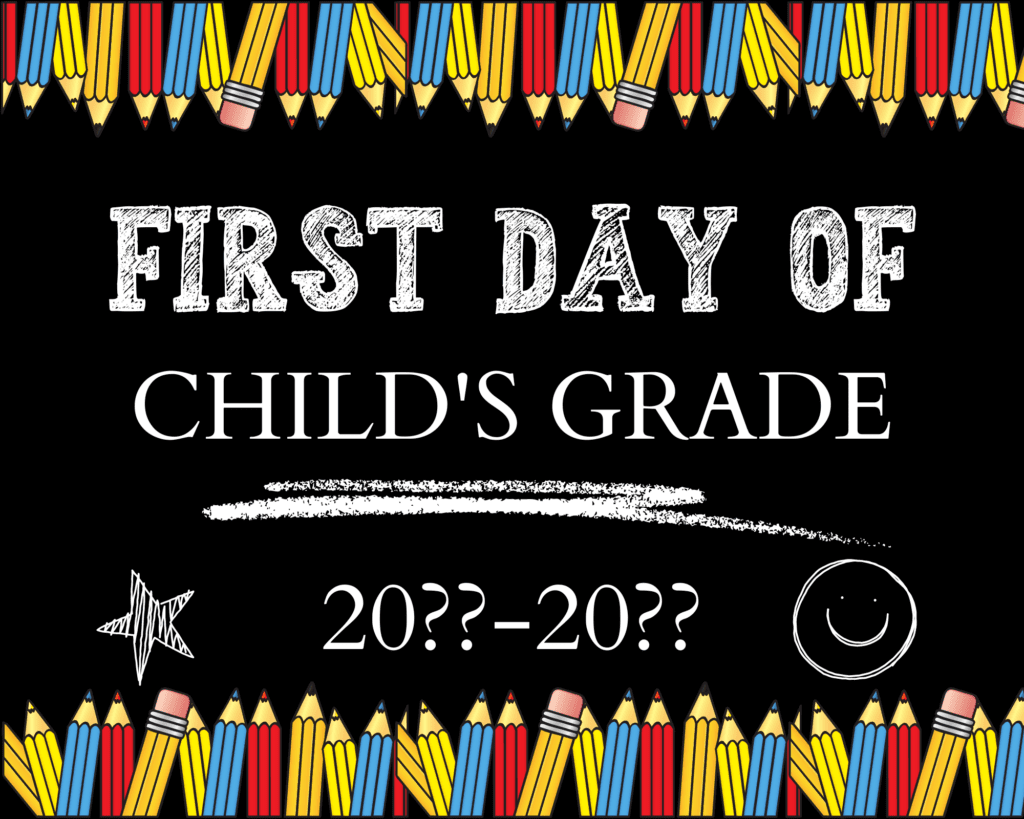 5 Editable First Day Of School Signs Free Printable 2025 2026 Cassie Smallwood