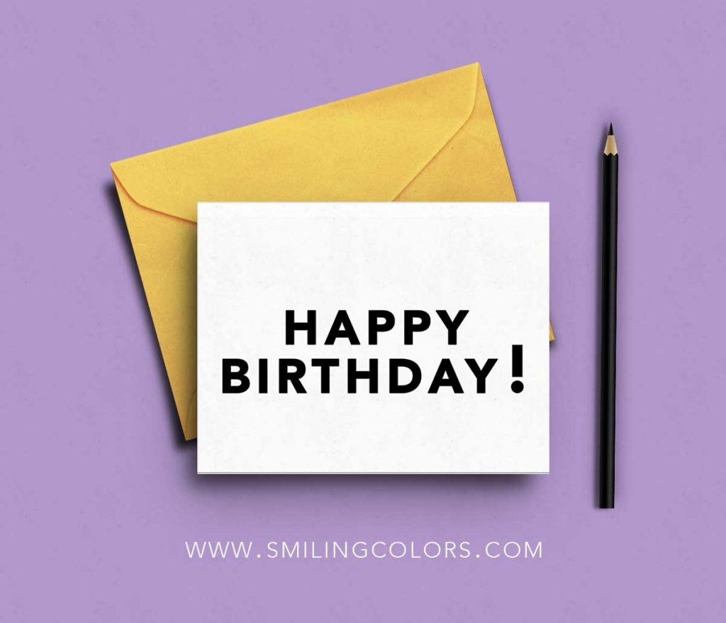 Free Birthday Card Printable Black And White
