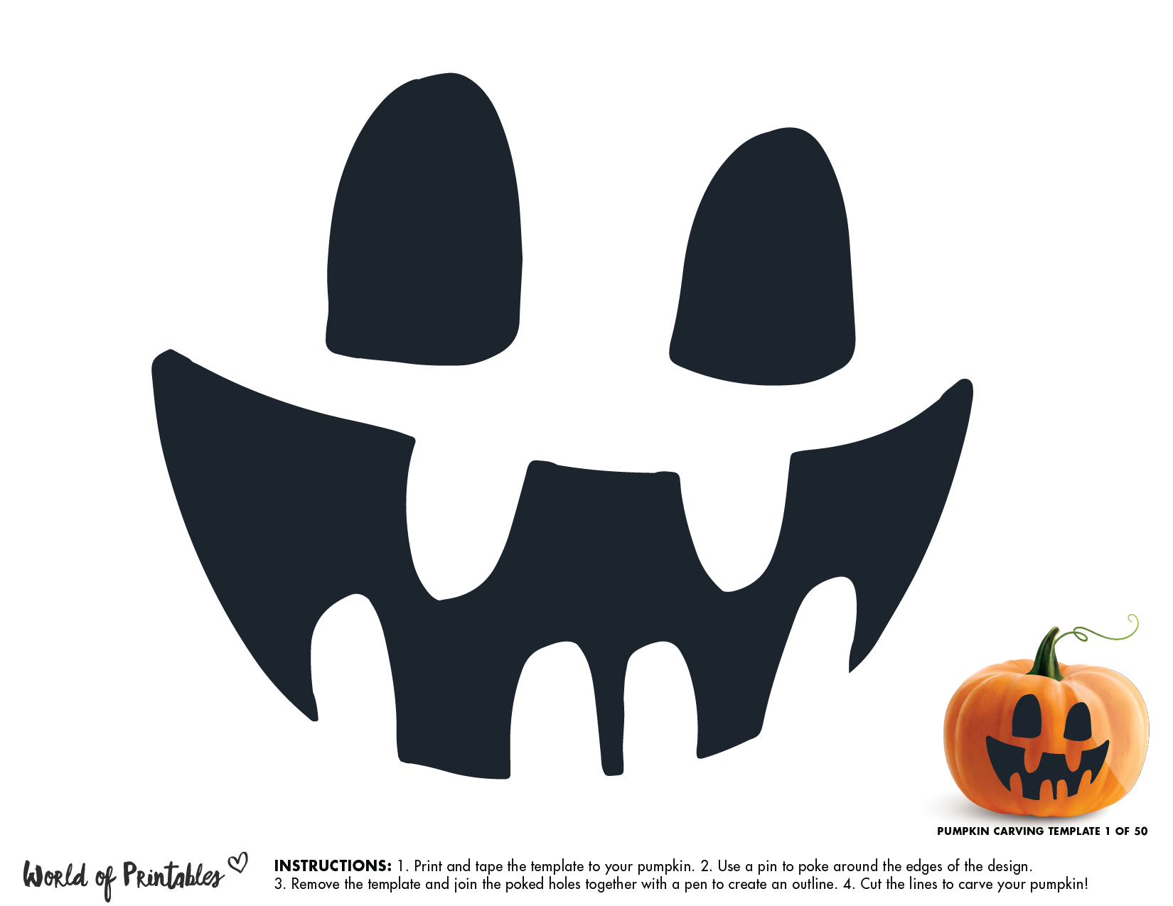 Free Printable Pumpkin Carving Templates