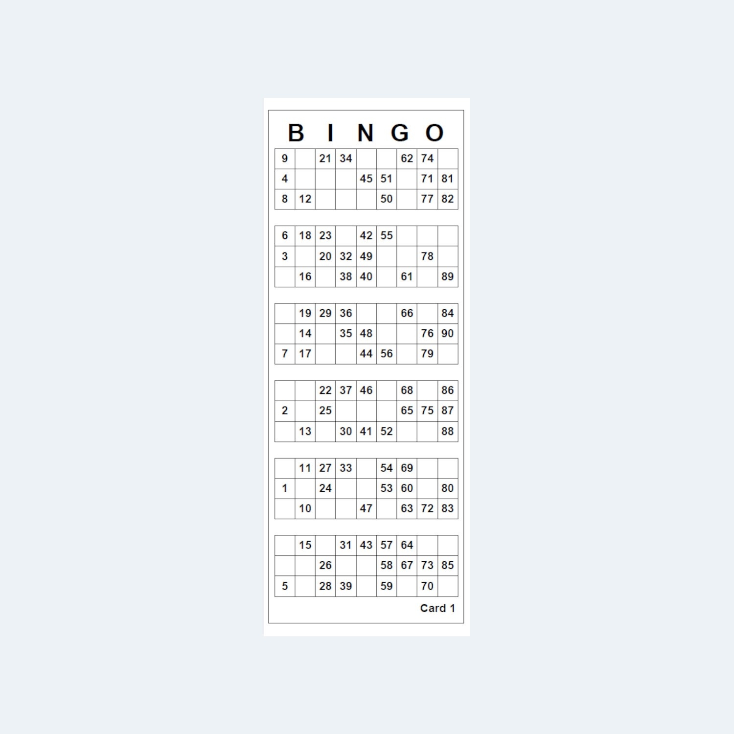 5000 Bingo Cards Jumbo Set Of UK Style 1 90 Bingo Ticket Cards 5000 Cards 30 000 Tickets 2 Cards Per Page Printable PDF Download Etsy