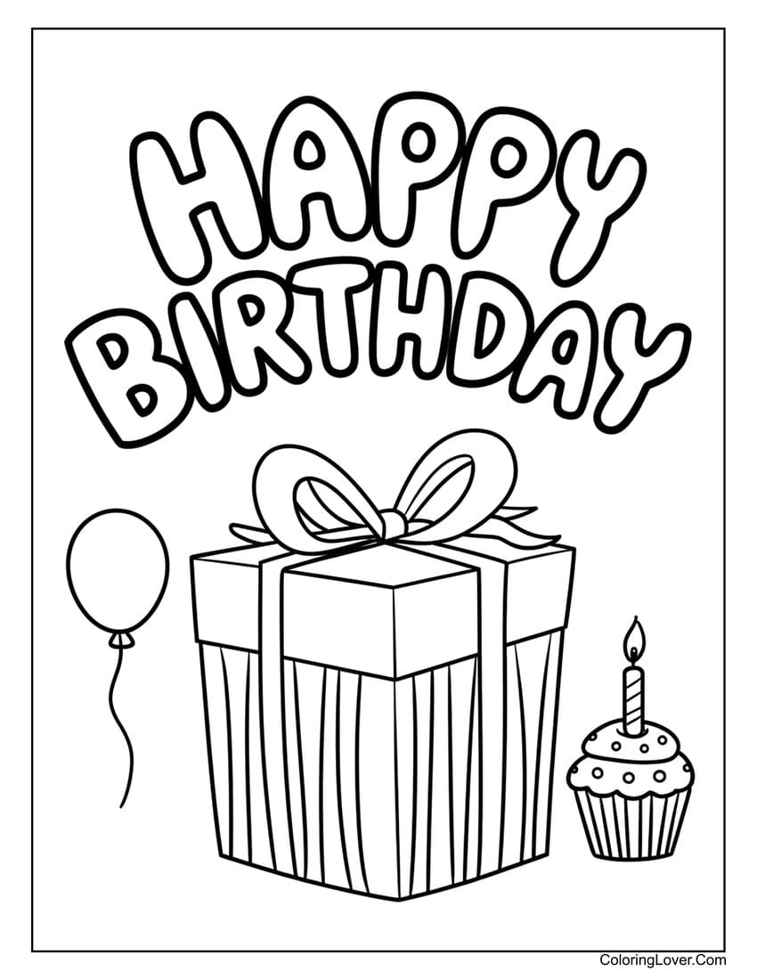 Free Printable Birthday Cards To Color