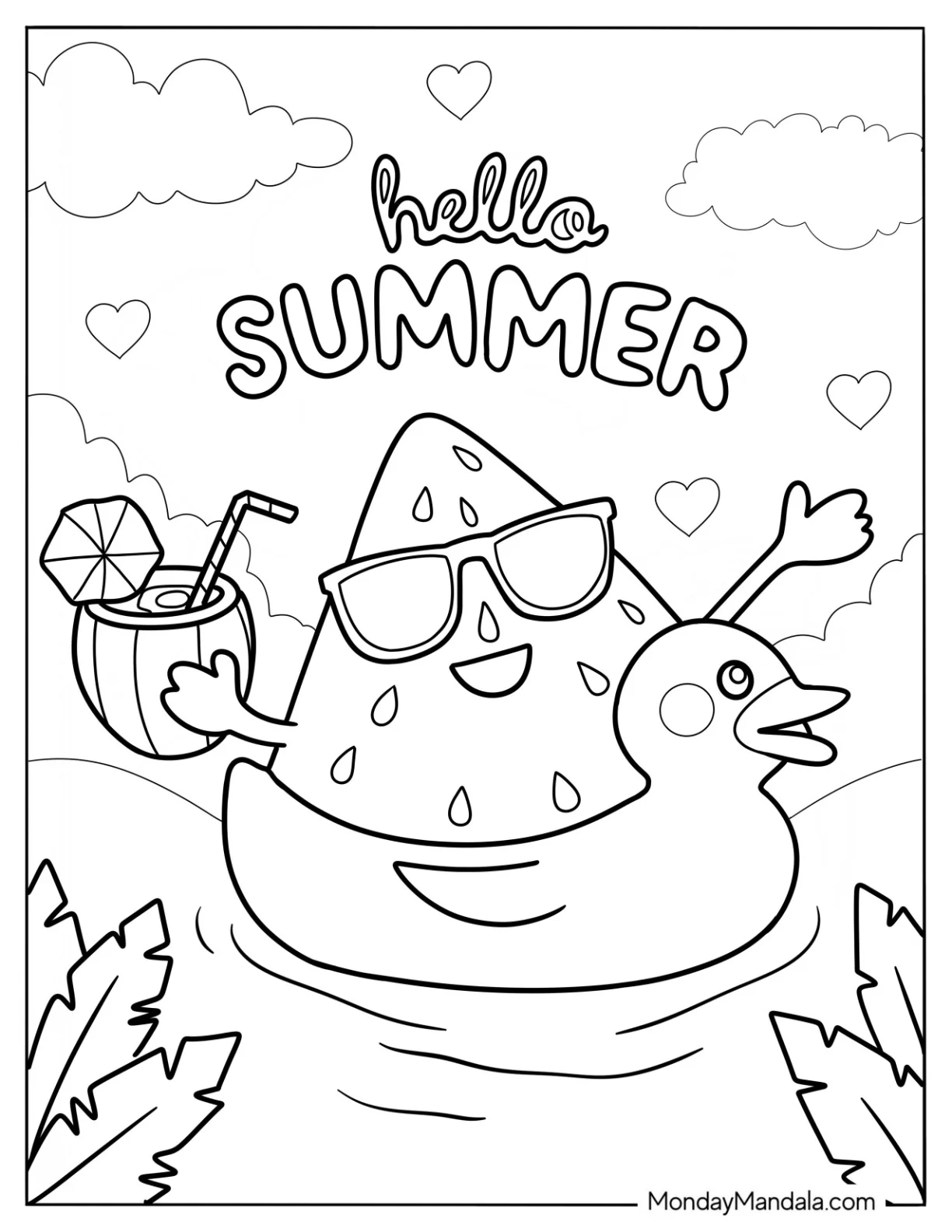 61 Summer Coloring Pages Free PDF Printables 