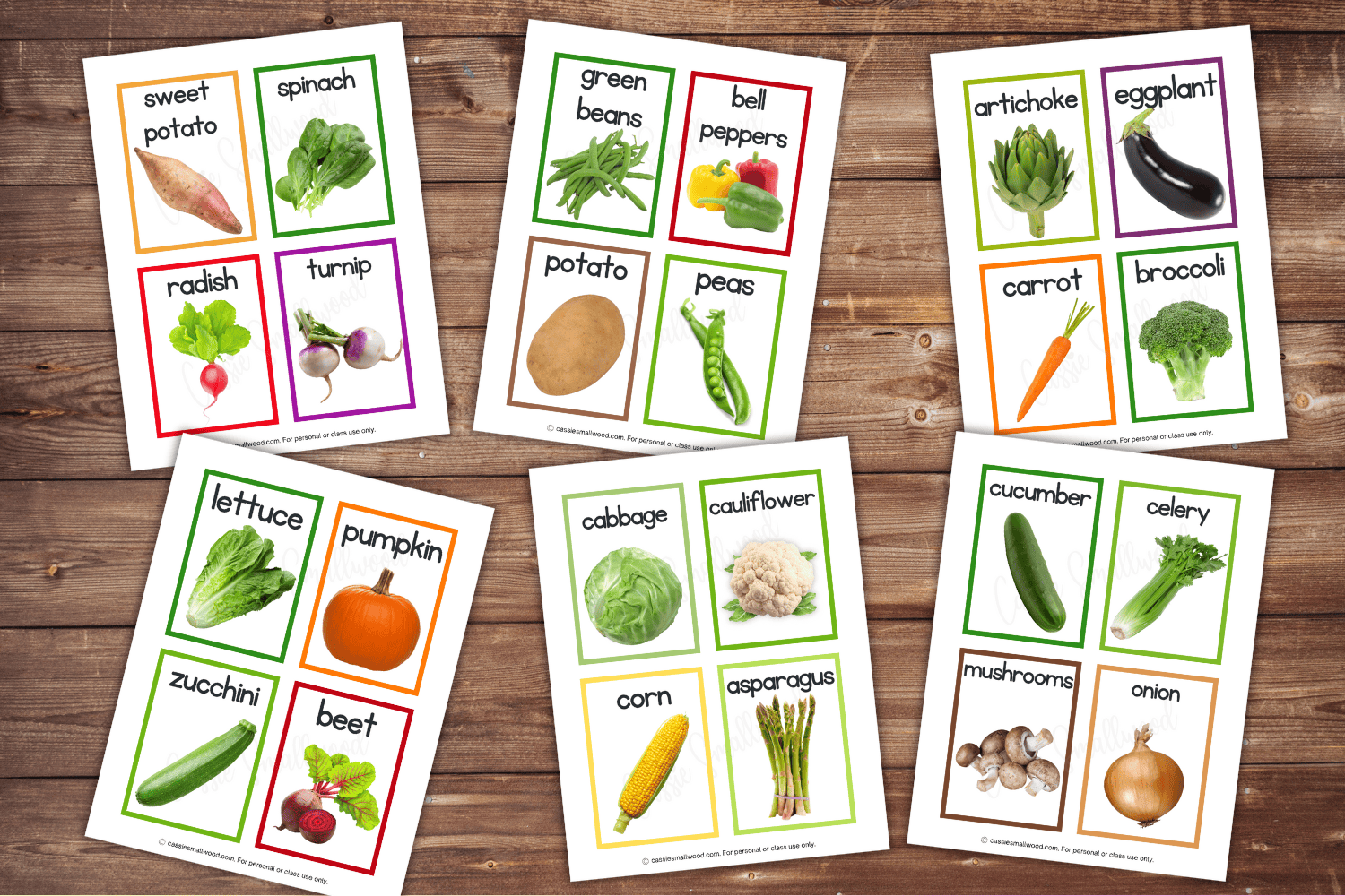 72 Vegetable Flashcards For Kids FREE Printables Cassie Smallwood