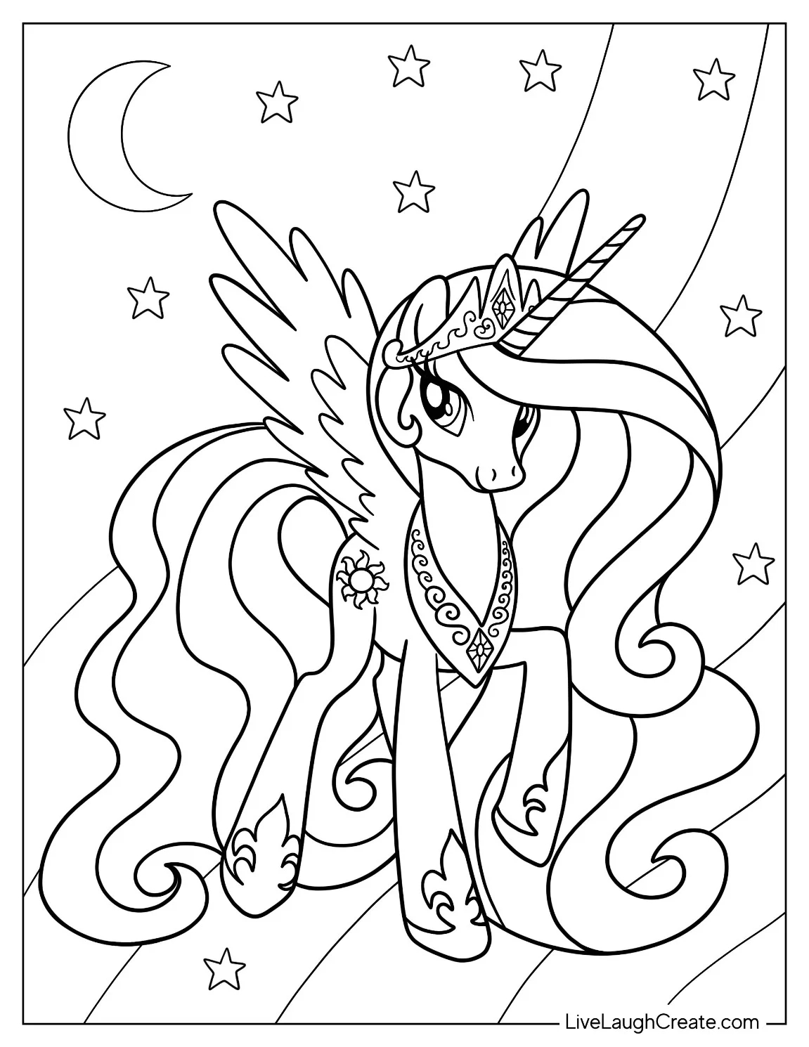 Free Printable Colouring Pages Unicorns