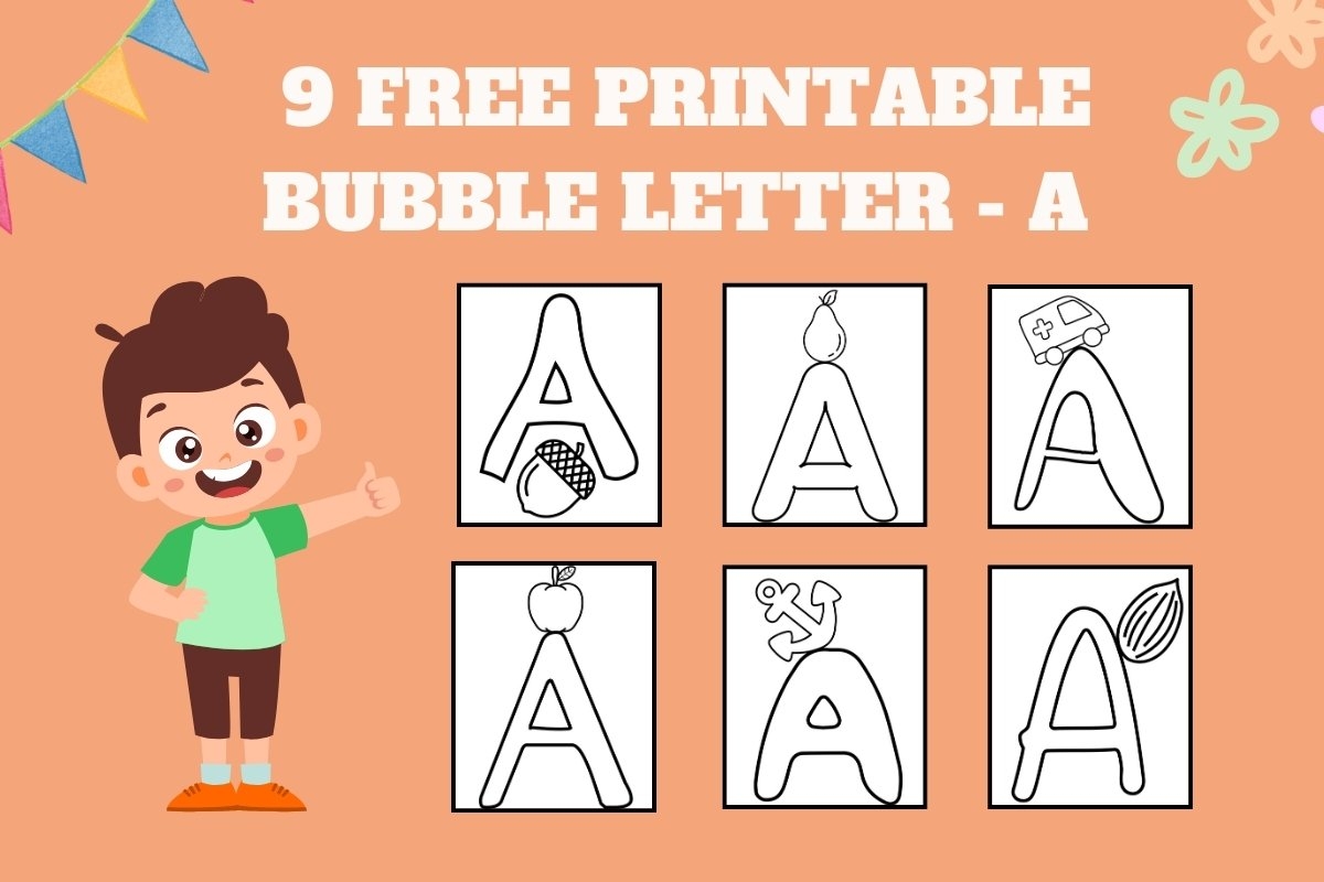 9 Bubble Letter A Free Printable PDFs