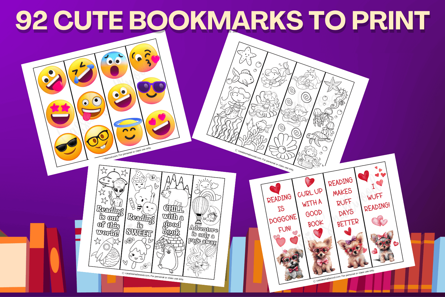 92 CUTE Free Printable Bookmarks Cassie Smallwood