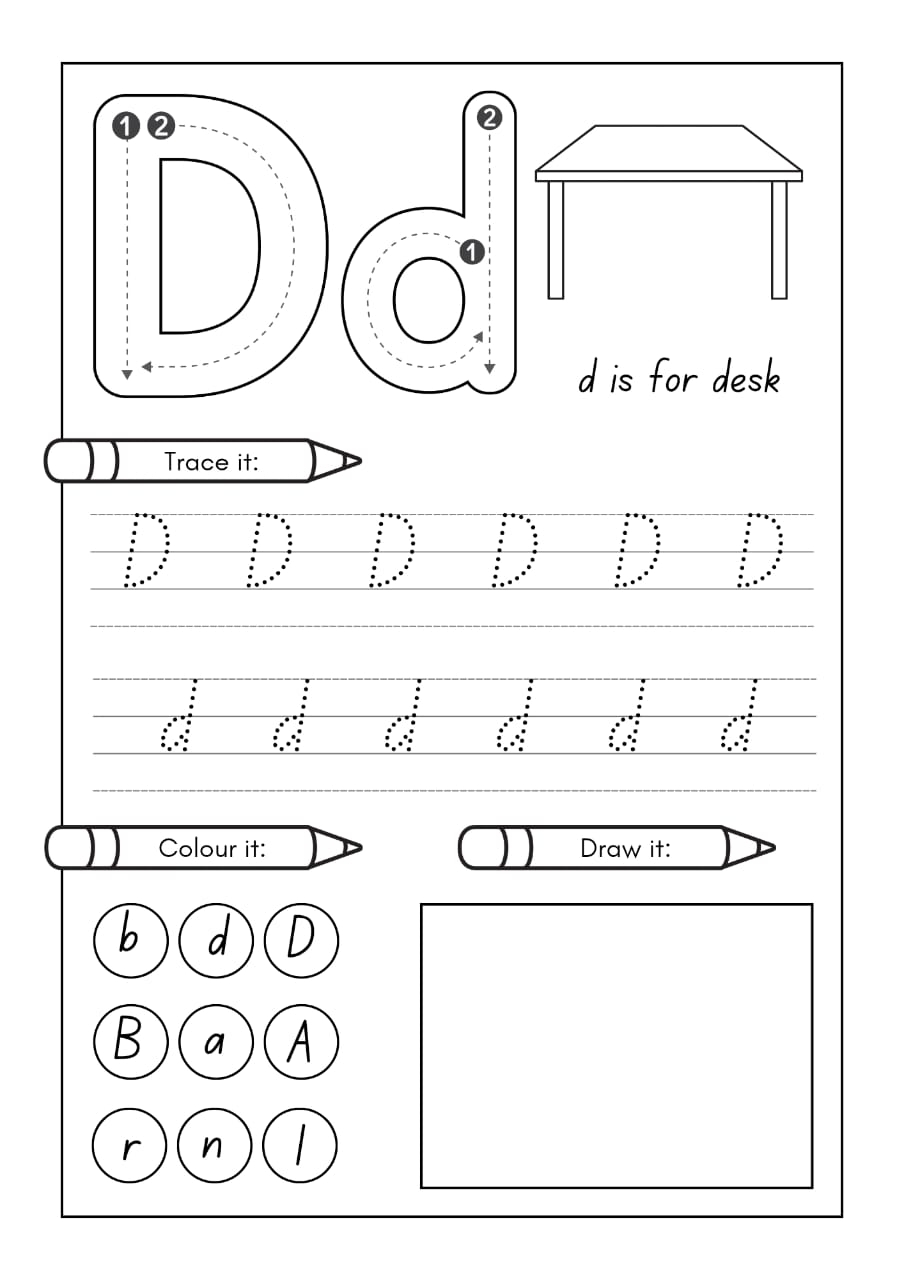 Alphabet Tracing Coloring Worksheets For Kids Ages 3 6 Ebazaar Zone