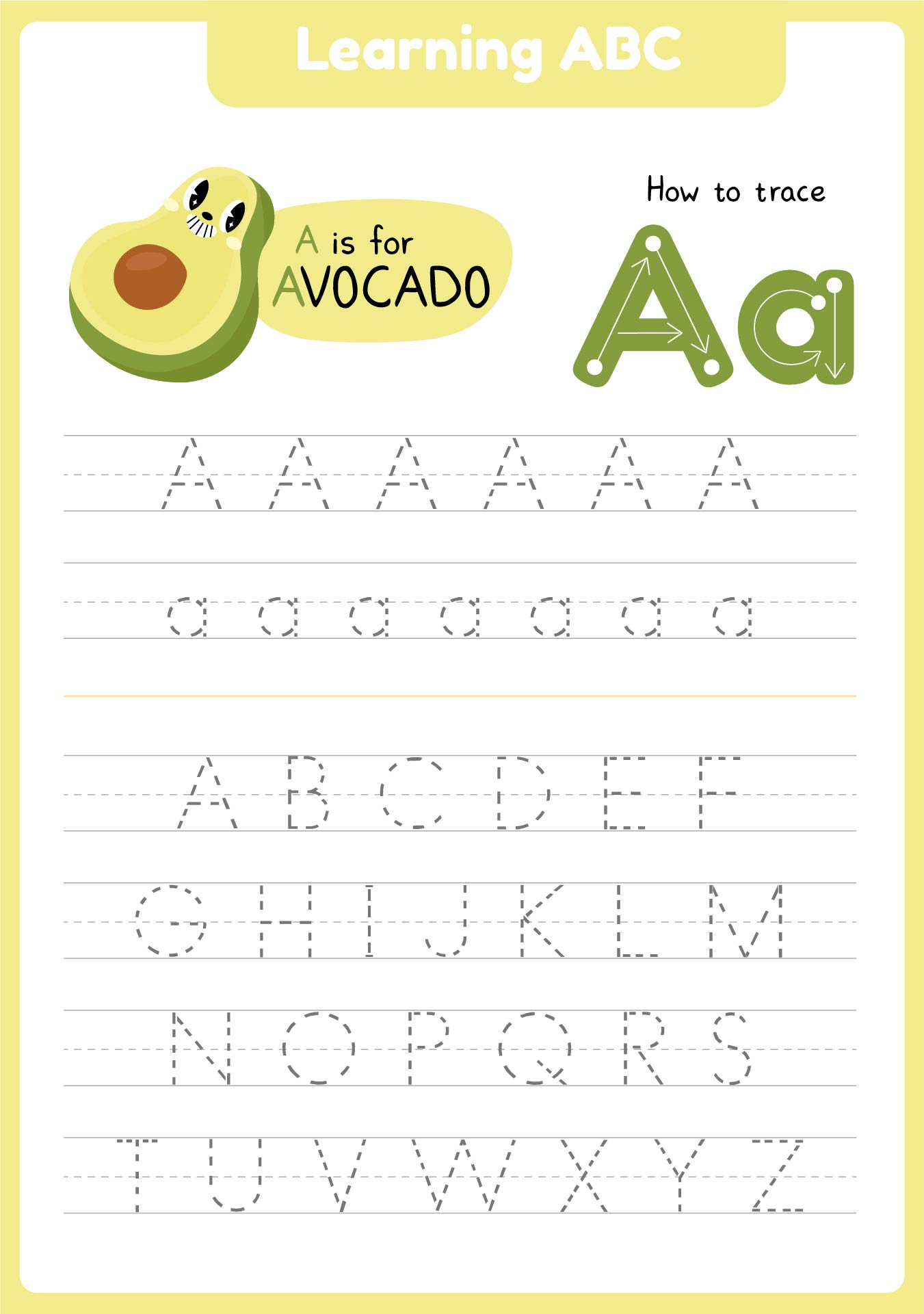 Alphabet Tracing Worksheets A Z Free Printable For Kids 123 Worksheets Library