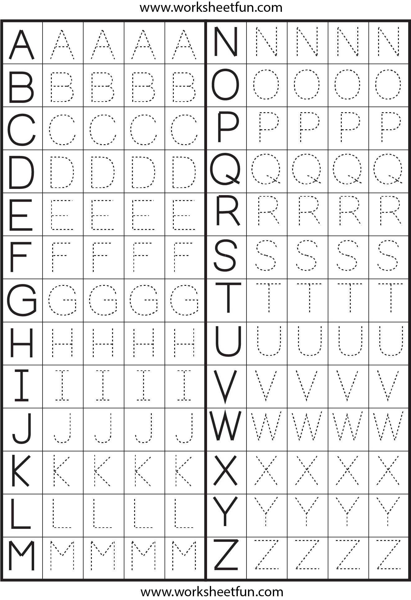 Alphabet Tracing Worksheets Free Handwriting Practice Pages Worksheets Library