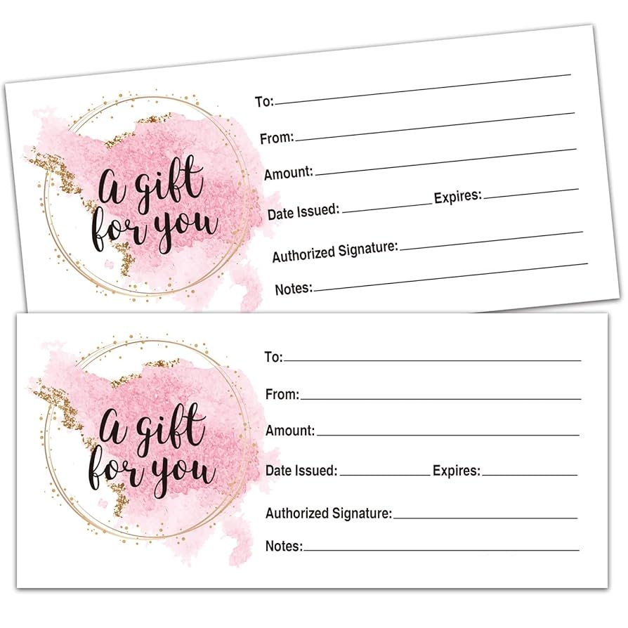 Gift Certificates Free Printable