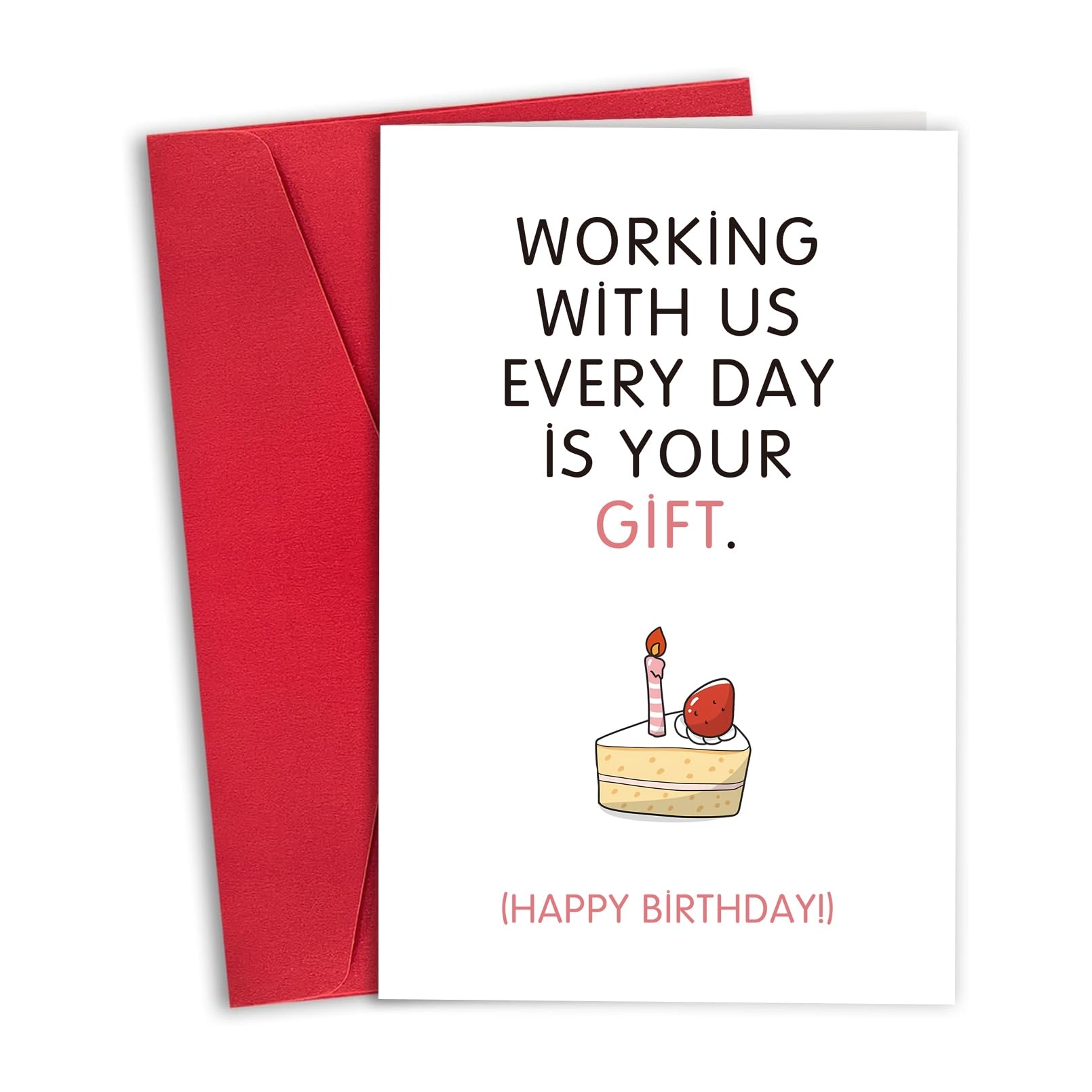 Amazon Funny Coworker Birthday Card Humor Birthday Gifts For Colleague Boss Cute Bday Greeting Card For Work Bestie Friend Working With Us Every Day Is Your Gift Office Products