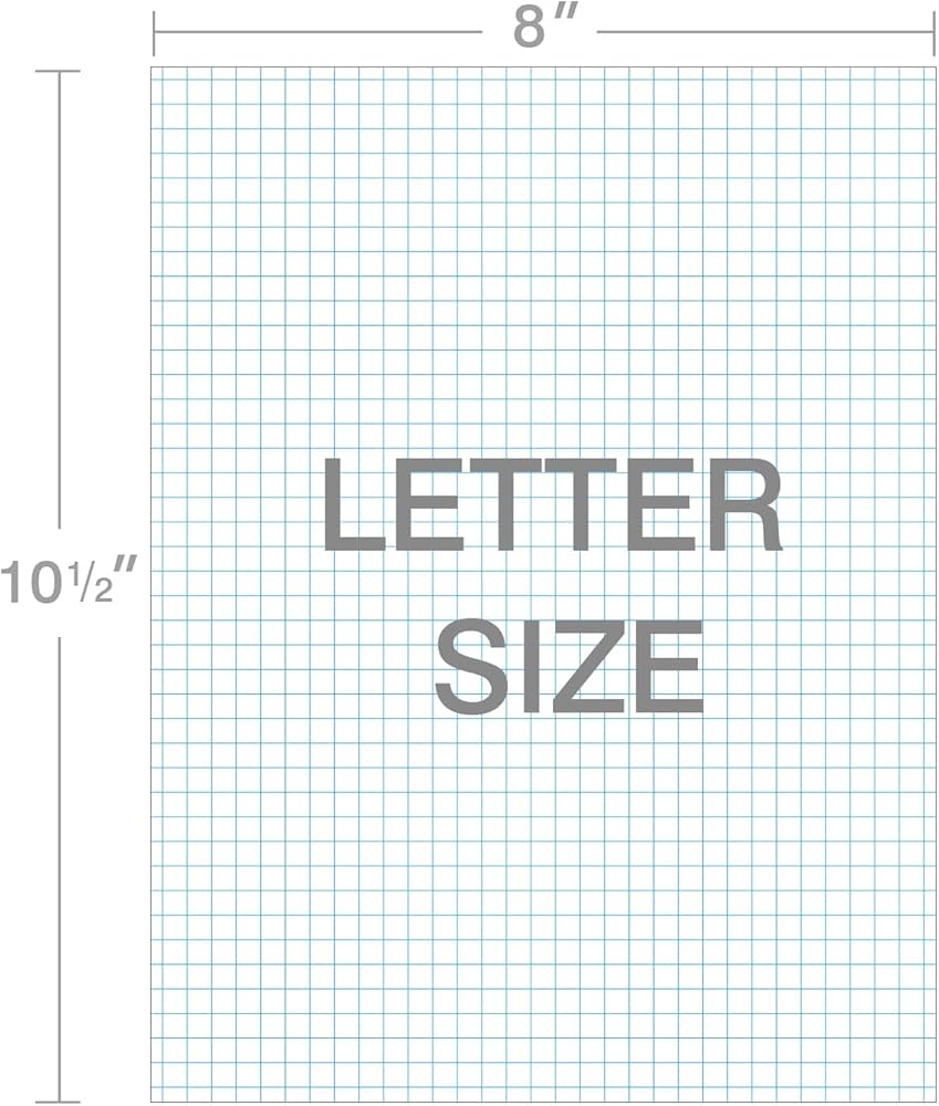 Amazon Kaisa 4x4 Graph Paper Loose Leaf 500 Sheets 8x10 5 Graph Ruled Notebook Paper 1 4inch Grid Paper Lined Paper Filler Paper For 3 Ring Binder Paper 3 Hole Punched Math Paper 500sheets 1 4 Graph