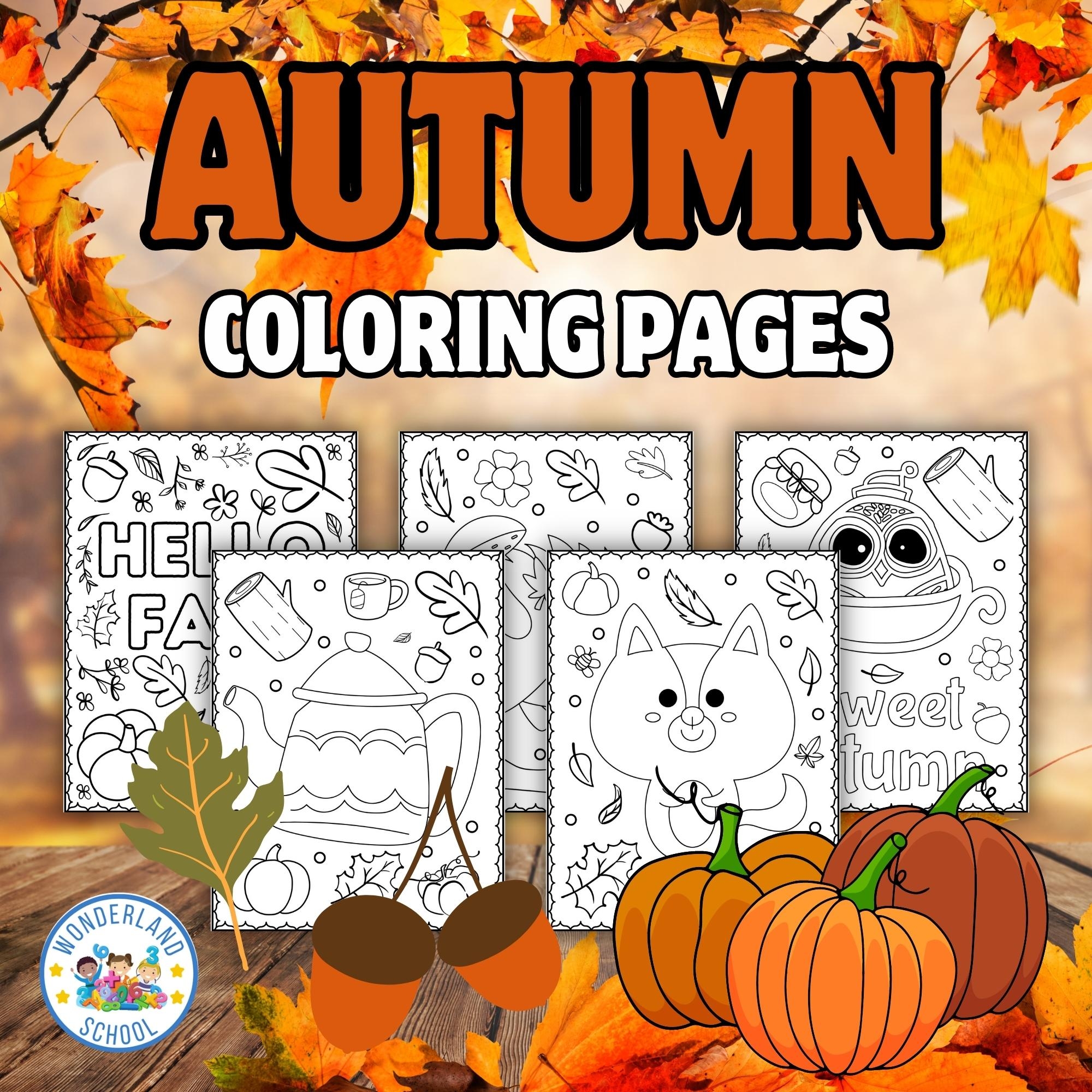 Autumn Coloring Pages Fall themed Learning And Creativity Sheets Made By Teachers