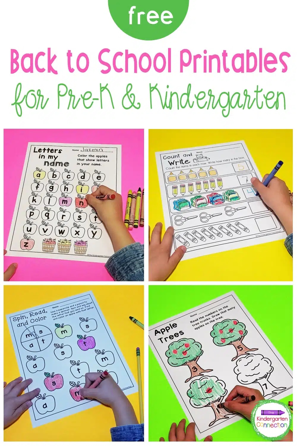 Back To School Printables and Freebies For Pre K Kindergarten