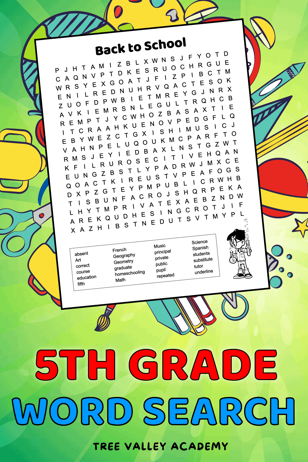 Free Printable Word Puzzles For 5th Graders