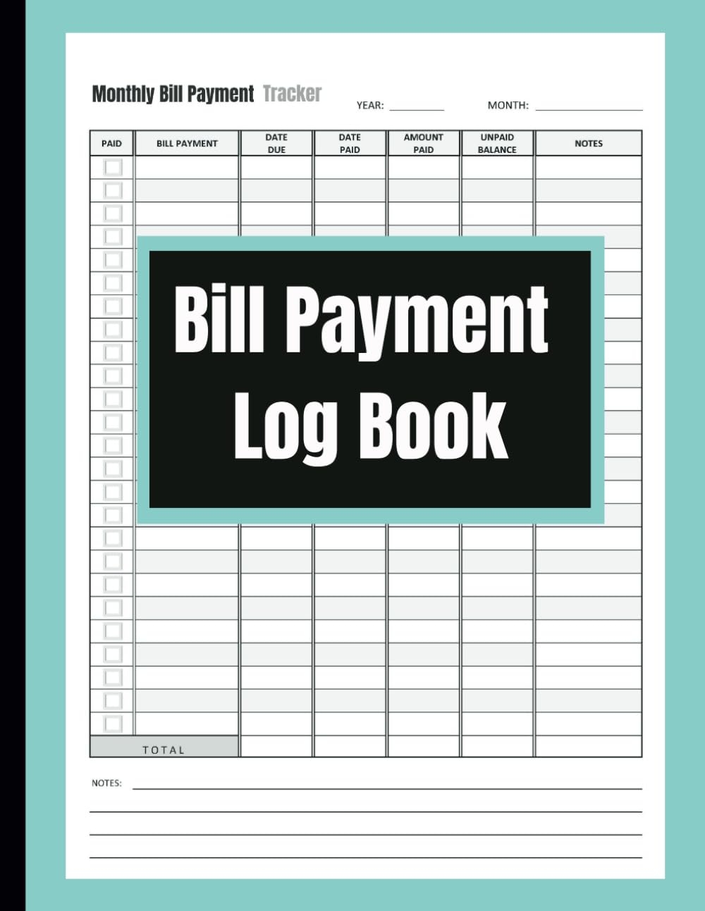 Bill Payment Log Book Monthly Bill Tracker Notebook I Budget Finance Planner I Simple Checklist Payment Organizer I Personal Finances Small Businesses Press FBM Tracker Amazon Books