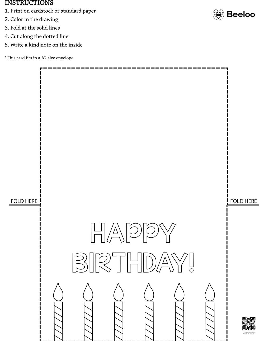 Birthday Card Printable Free Kids