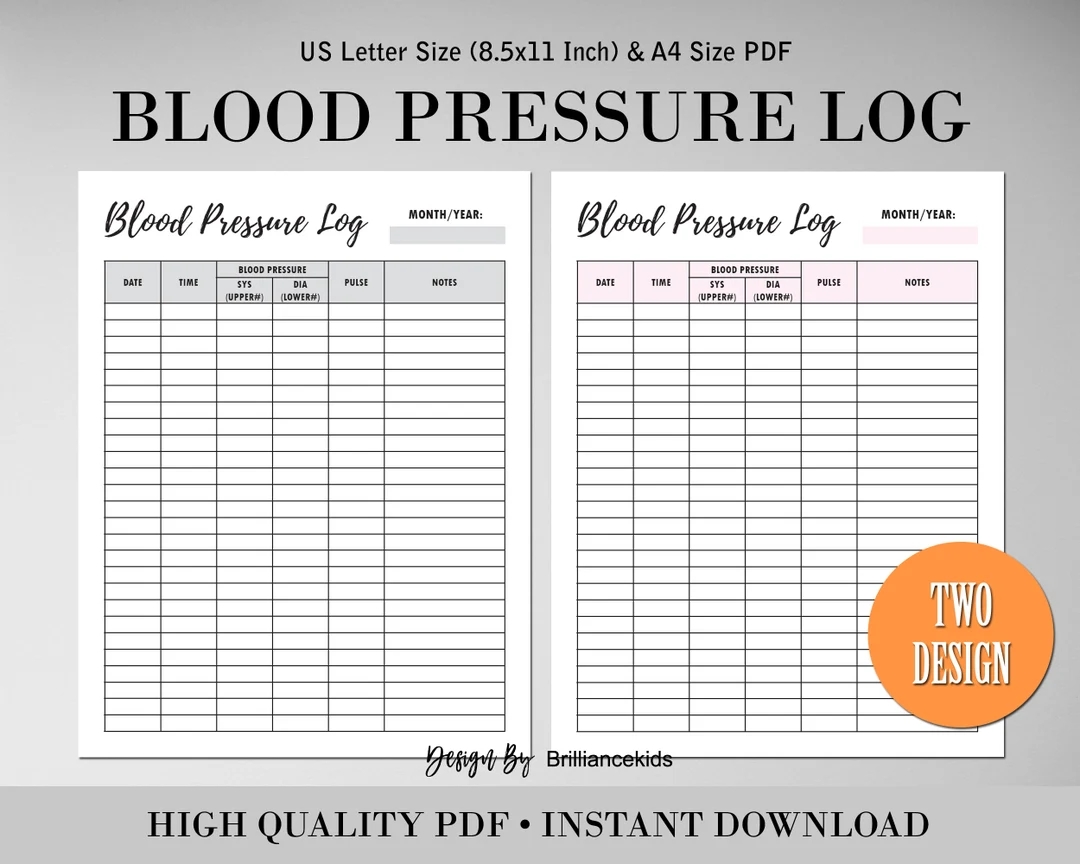 Book Journal Reading Log Blood Pressure Log Book Daily Log For Tracking Monitoring Blood Pressure Heart Rate Medication At Home 5 9 X 8 6 Blood Free Printable Blood Pressure