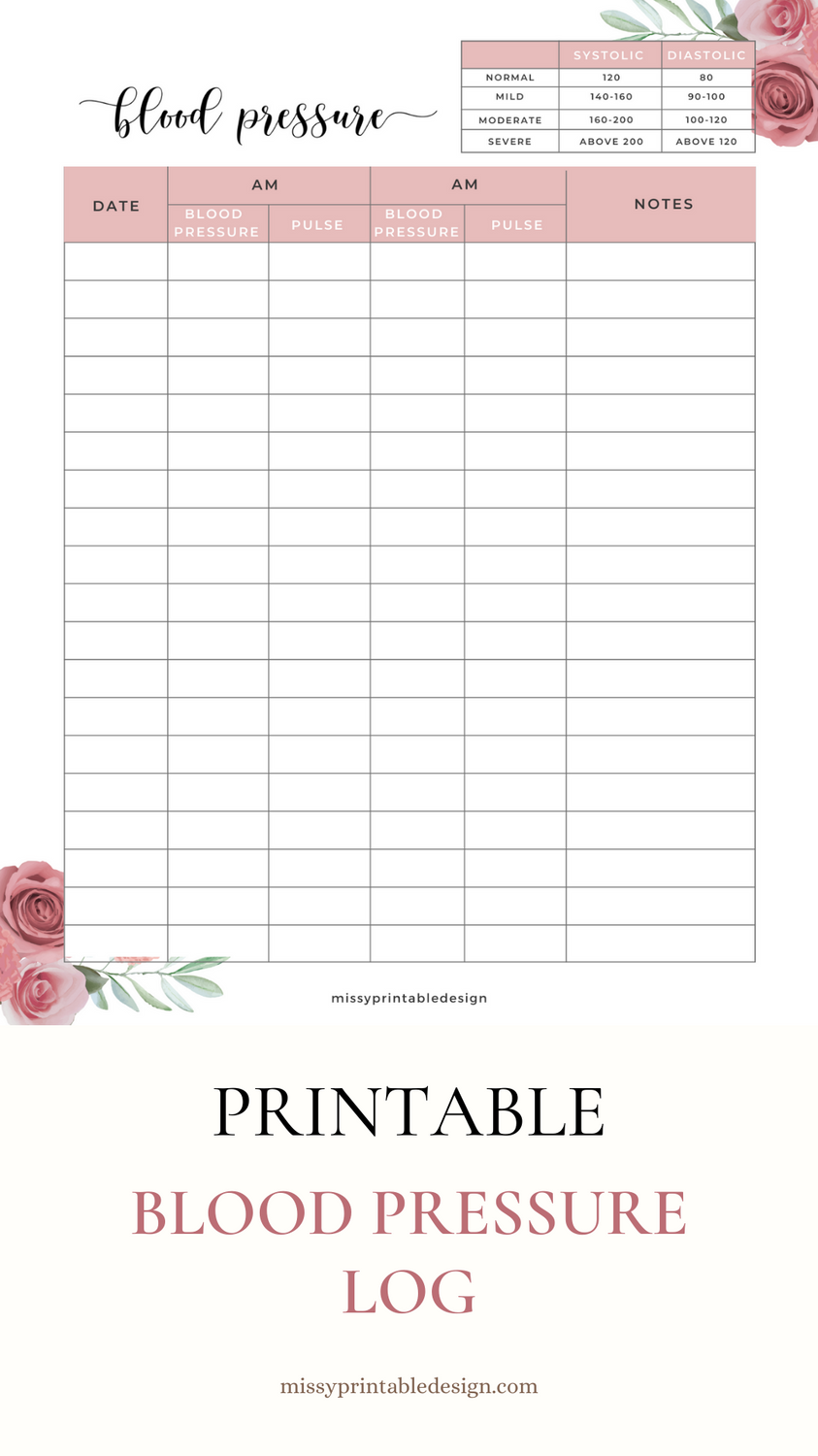 Book Journal Reading Log Blood Pressure Log Book Daily Log For Tracking Monitoring Blood Pressure Heart Rate Medication At Home 5 9 X 8 6 Blood Free Printable Blood Pressure